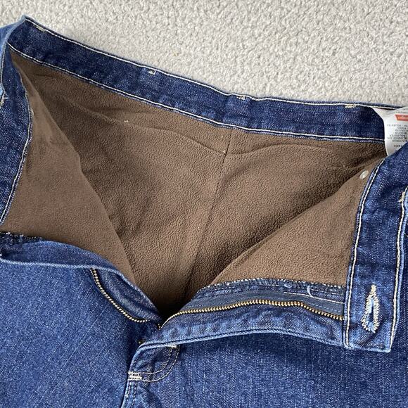 Wrangler Utility Fleece Lined Jeans Men’s 36x32 Medium Wash Workwear Rugged - Picture 4 of 12